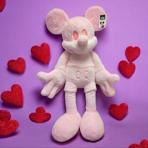 NWT Disney Classic Mickey Mouse MK Monochromatic Pink HUGE Jumbo Plush 40” NEW